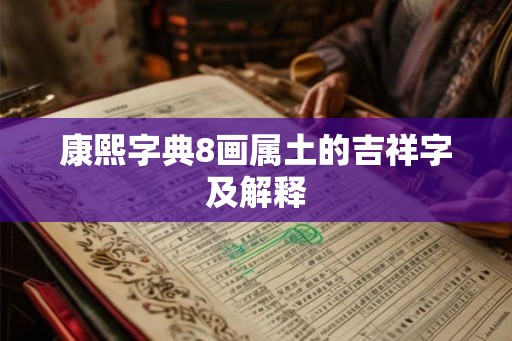 康熙字典8画属土的吉祥字及解释