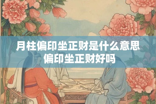 月柱偏印坐正财是什么意思 偏印坐正财好吗 月柱偏印坐正财是什么意思 偏印坐正财好吗