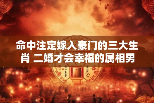 命中注定嫁入豪门的三大生肖 二婚才会幸福的属相男