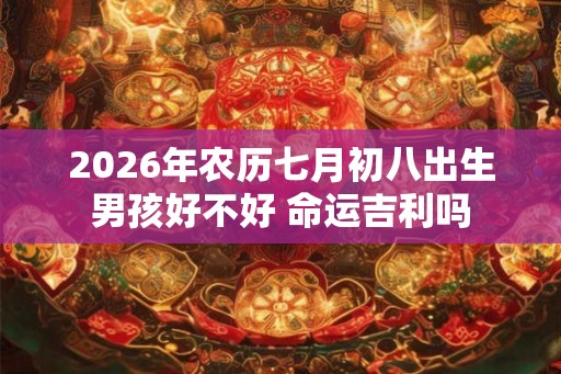 2026年农历七月初八出生男孩好不好 命运吉利吗