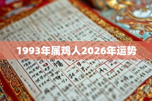 1993年属鸡人2026年运势