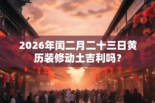 2026年闰二月二十三日黄历装修动土吉利吗？