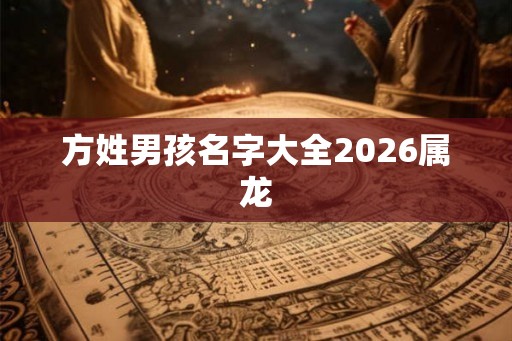 方姓男孩名字大全2026属龙