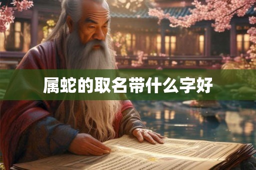 属蛇的取名带什么字好