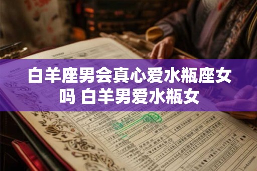 白羊座男会真心爱水瓶座女吗 白羊男爱水瓶女 白羊座男会真心爱水瓶座女吗 白羊男爱水瓶女