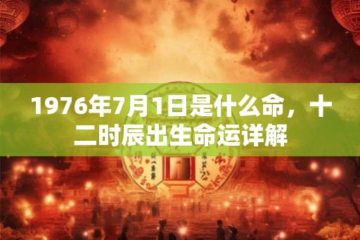 1976年7月1日是什么命,十二时辰出生命运详解 1976年7月1日是什么命,十二时辰出生命运详解