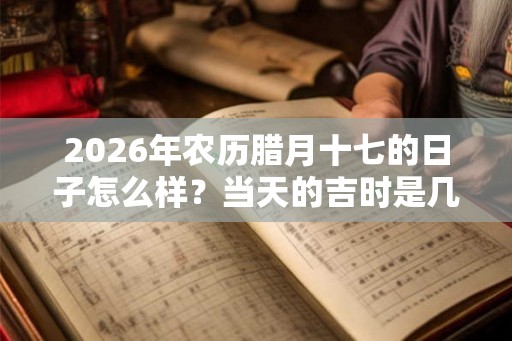 2026年农历腊月十七的日子怎么样？当天的吉时是几点？
