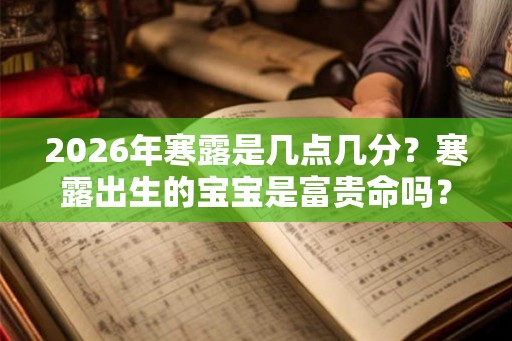 2026年寒露是几点几分？寒露出生的宝宝是富贵命吗？
