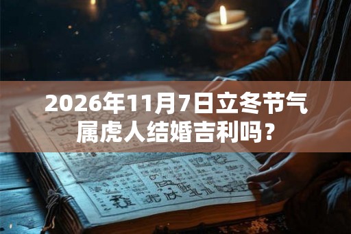 2026年11月7日立冬节气属虎人结婚吉利吗？