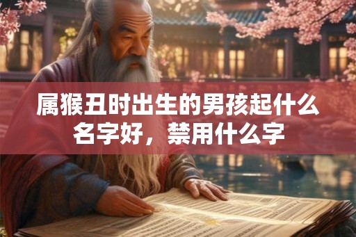 属猴丑时出生的男孩起什么名字好，禁用什么字
