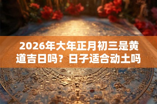 2026年大年正月初三是黄道吉日吗？日子适合动土吗？