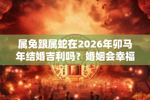 属兔跟属蛇在2026年卯马年结婚吉利吗?婚姻会幸福吗? 属兔跟属蛇在2026年卯马年结婚吉利吗?婚姻会幸福吗?
