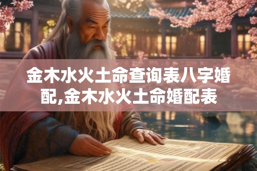 金木水火土命查询表八字婚配,金木水火土命婚配表