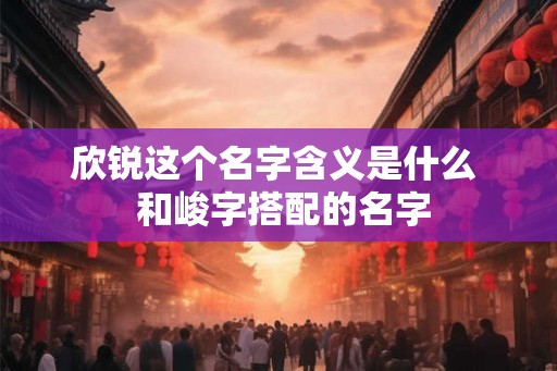 欣锐这个名字含义是什么  和峻字搭配的名字