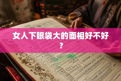 女人下眼袋大的面相好不好？