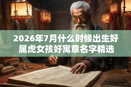2026年7月什么时候出生好 属虎女孩好寓意名字精选