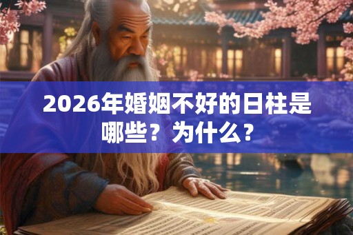 2026年婚姻不好的日柱是哪些?为什么? 2026年婚姻不好的日柱是哪些?为什么?