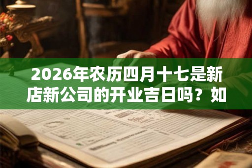 2026年农历四月十七是新店新公司的开业吉日吗？如何吸引顾客？