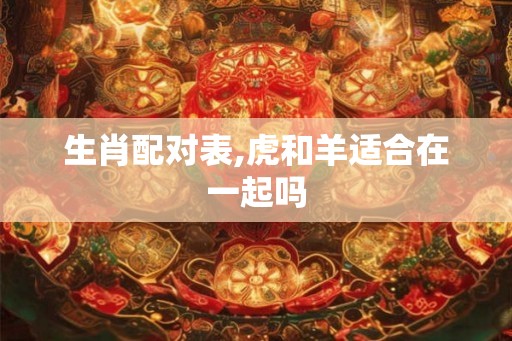 生肖配对表,虎和羊适合在一起吗