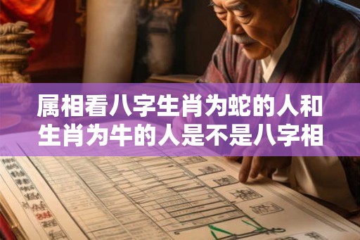 属相看八字生肖为蛇的人和生肖为牛的人是不是八字相合？