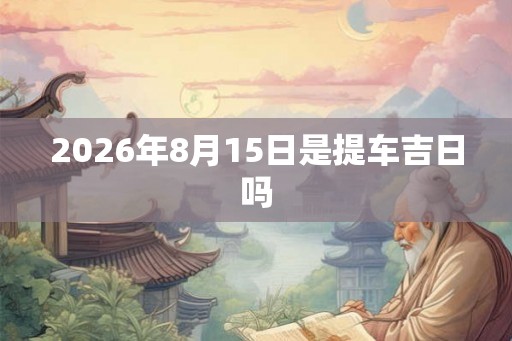 2026年8月15日是提车吉日吗