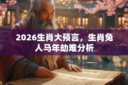2026生肖大预言，生肖兔人马年劫难分析