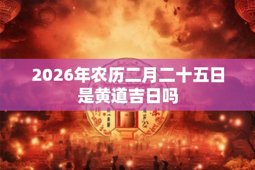 2026年农历二月二十五日是黄道吉日吗 2026年农历二月二十五日是黄道吉日吗
