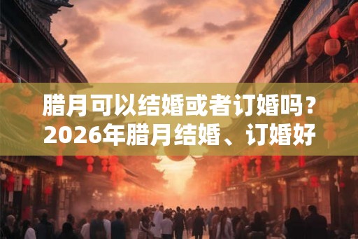 腊月可以结婚或者订婚吗?2026年腊月结婚、订婚好日子一览! 腊月可以结婚或者订婚吗?2026年腊月结婚、订婚好日子一览!