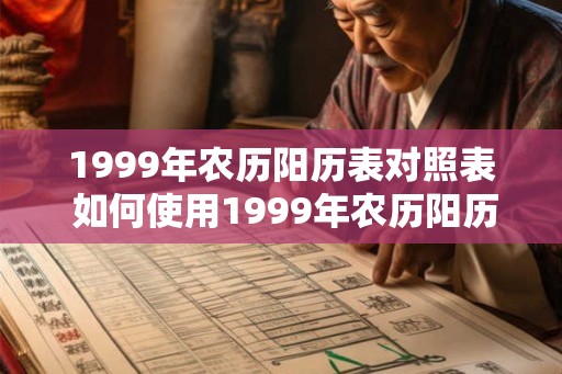 1999年农历阳历表对照表 如何使用1999年农历阳历表对照表