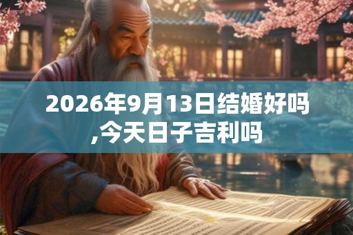 2026年9月13日结婚好吗,今天日子吉利吗