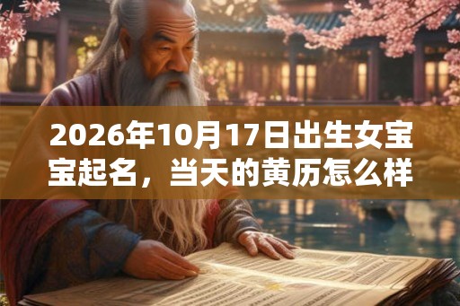 2026年10月17日出生女宝宝起名，当天的黄历怎么样？