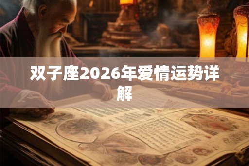 双子座2026年爱情运势详解