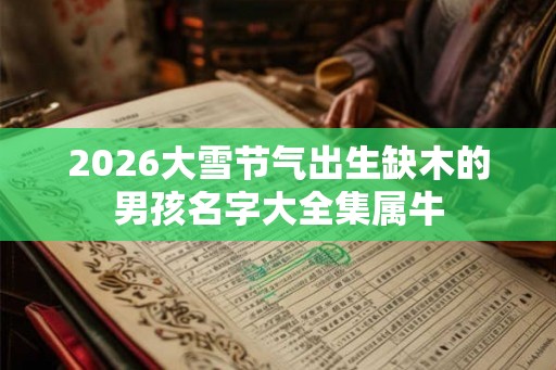 2026大雪节气出生缺木的男孩名字大全集属牛