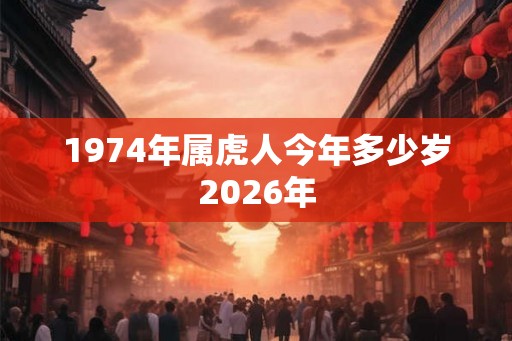 1974年属虎人今年多少岁2026年
