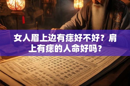 女人眉上边有痣好不好？肩上有痣的人命好吗？