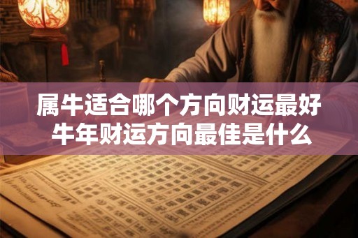 属牛适合哪个方向财运最好 牛年财运方向最佳是什么