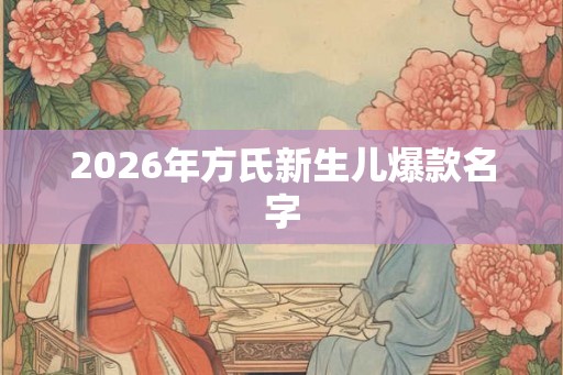 2026年方氏新生儿爆款名字