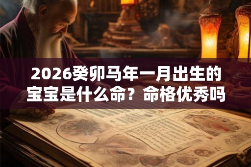 2026癸卯马年一月出生的宝宝是什么命？命格优秀吗