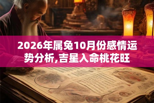 2026年属兔10月份感情运势分析,吉星入命桃花旺 2026年属兔10月份感情运势分析,吉星入命桃花旺