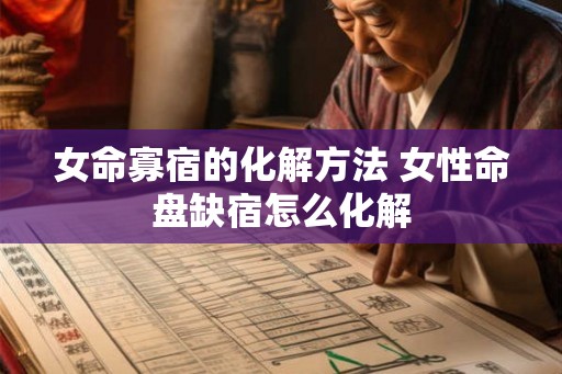 女命寡宿的化解方法 女性命盘缺宿怎么化解