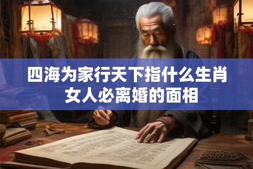 四海为家行天下指什么生肖  女人必离婚的面相