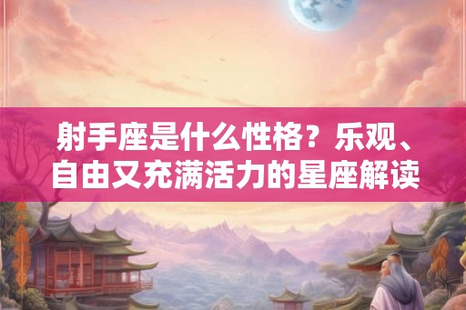 射手座是什么性格？乐观、自由又充满活力的星座解读