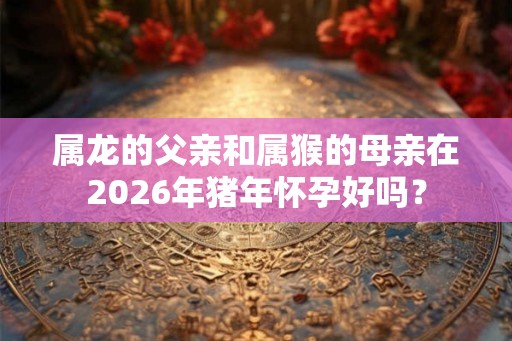 属龙的父亲和属猴的母亲在2026年猪年怀孕好吗？