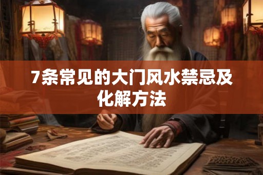 7条常见的大门风水禁忌及化解方法