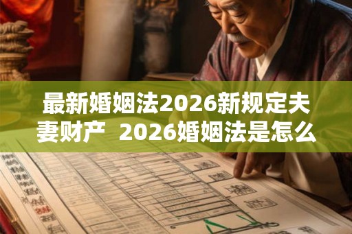 最新婚姻法2026新规定夫妻财产  2026婚姻法是怎么规定的离婚