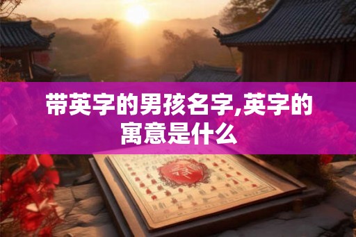 带英字的男孩名字,英字的寓意是什么