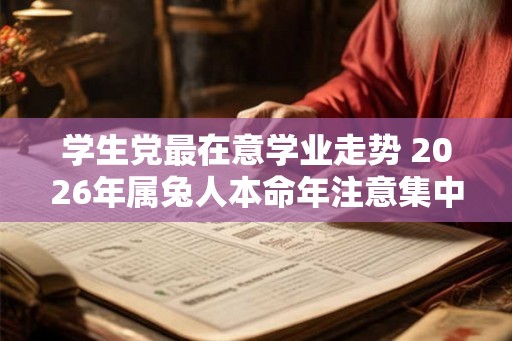 学生党最在意学业走势 2026年属兔人本命年注意集中