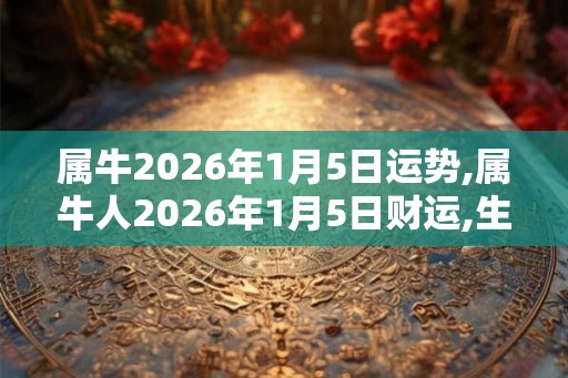 属牛2026年1月5日运势,属牛人2026年1月5日财运,生肖牛2026年1月5日运势