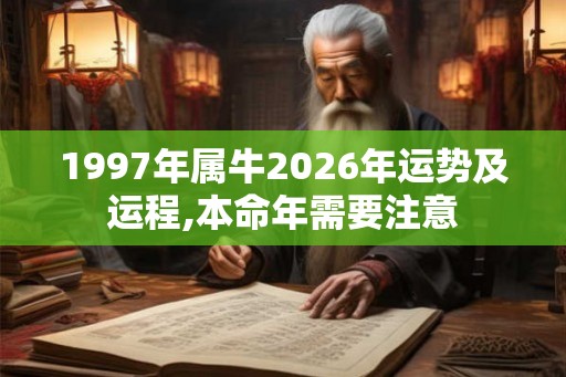 1997年属牛2026年运势及运程,本命年需要注意 1997年属牛2026年运势及运程,本命年需要注意