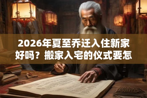 2026年夏至乔迁入住新家好吗？搬家入宅的仪式要怎么做？